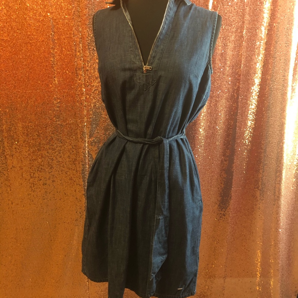 Tommy Hilfiger Zip-Front Shirtdress side pockets